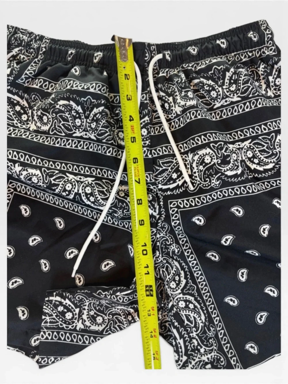 Black Bandana Paisley Swim Shorts Men’s Size M